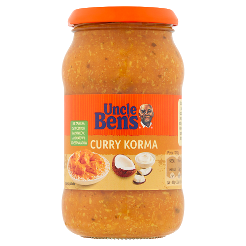 UNCLE BEN'S Sos Curry Korma. Łagodny sos curry z kokosem 400 g zdjęcie 1