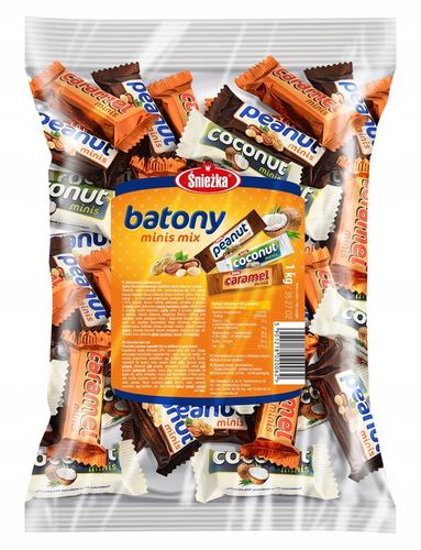 Batony Śnieżka Minis Mix w czekoladzie 1kg na Arena.pl