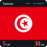 Karta eSIM Internet Tunezja 5 GB na 30 dni - bez rejestracji