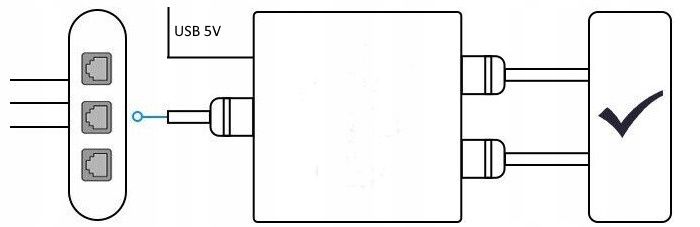 Adapter rozdzielacz mini Switch splitter LAN Ethernet RJ45 2xRJ45 1000M 1GB zdjęcie 8