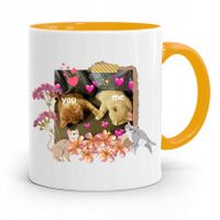 Kubek Prezent Żółty Dla Chłopaka Faceta You&Me Z Nadrukiem Ze Zdjęciem