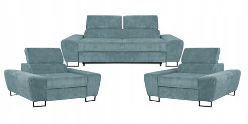 Zestaw mebli wypoczynkowych Savio Sofa 2os fotele j. zieleń na Arena.pl