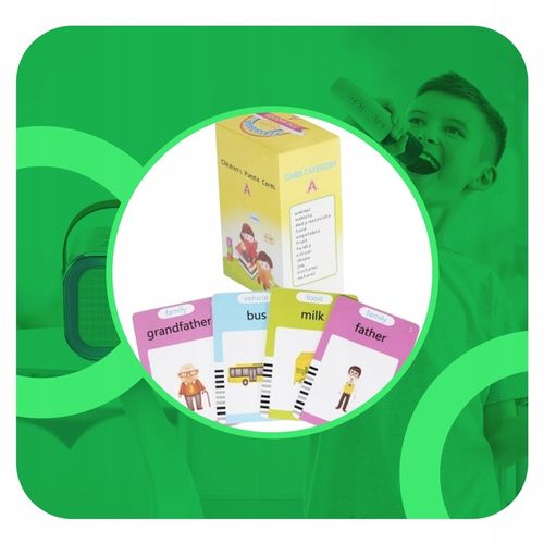 CZYTNIK KART DO NAUKI ANGIELSKIEGO SŁÓWEK DLA DZIECI 112 KART 224 SŁÓWKA na Arena.pl