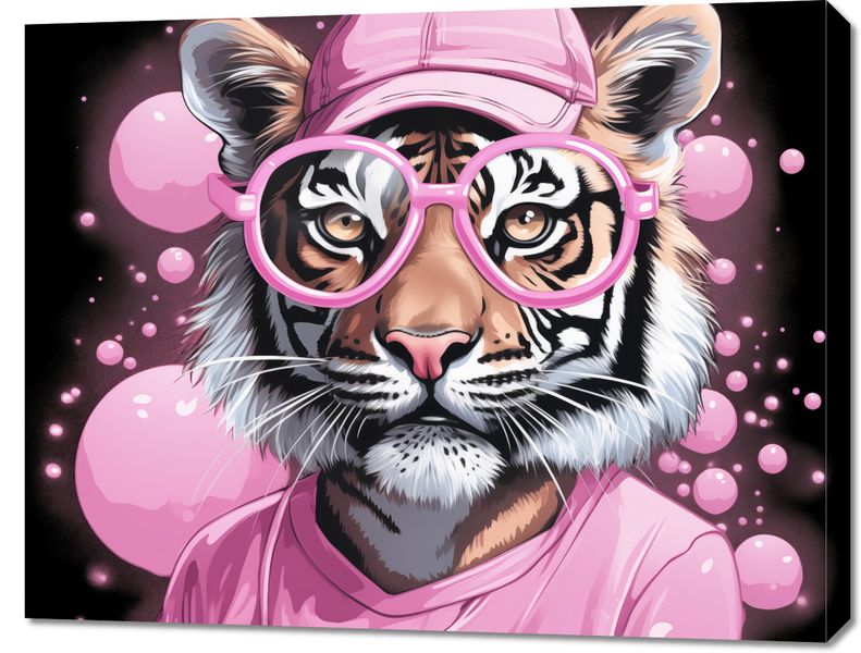 Obraz 90x70cm Ludzki Tygrys zdjęcie 1