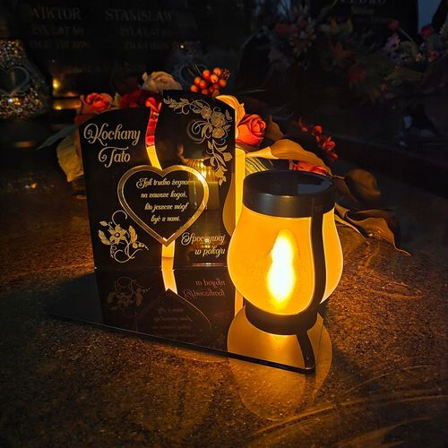 WIECZNY ZNICZ SOLARNY LED Statuetka dla TATY na Grób Wszystkich Świętych na Arena.pl