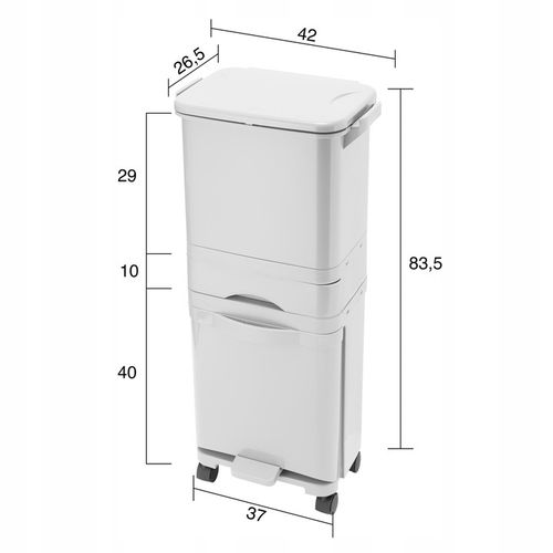 Kosz do Segregacji Śmieci Odpadów Domowy Kubeł na Śmieci do Kuchni Kółka na Arena.pl