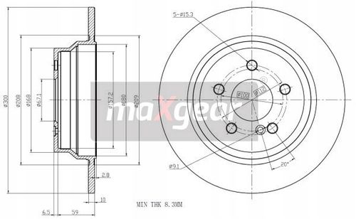 TARCZA HAM. DB T. W211 02- MAXGEAR na Arena.pl