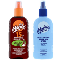 Malibu Olejek Arganowy SPF15 200ml + Balsam W Sprayu Po Opalaniu 200ml