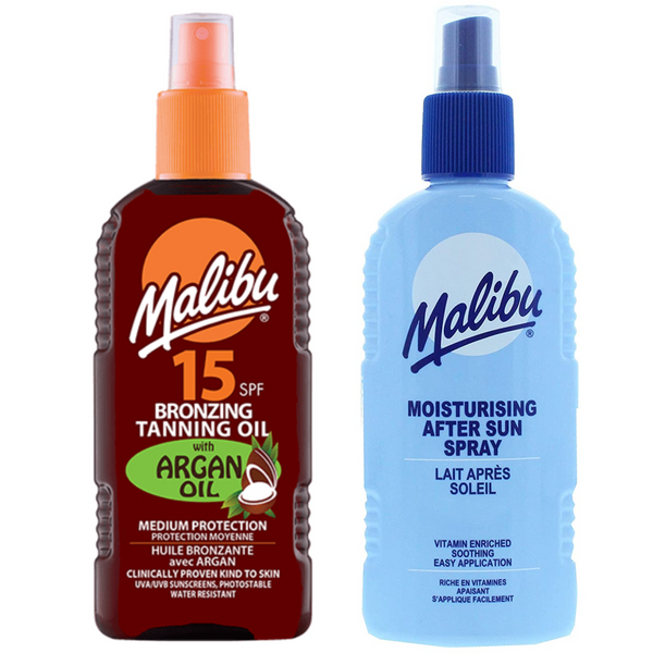 Malibu Olejek Arganowy SPF15 200ml + Balsam W Sprayu Po Opalaniu 200ml zdjęcie 1