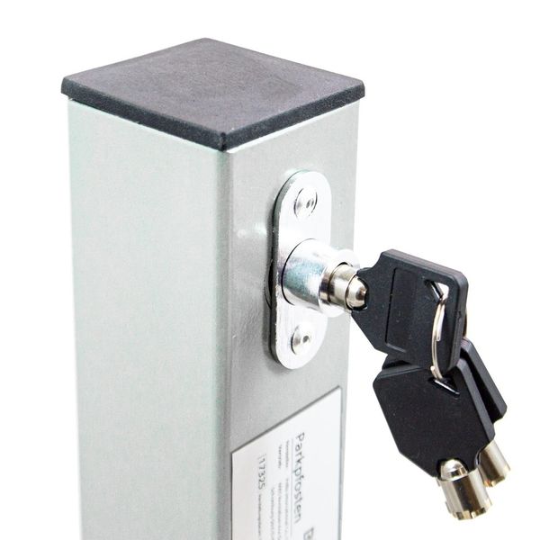 17721 Blokada parkingowa słupek 65cm pojedyncza składana 2 sztuki zes zdjęcie 5