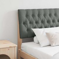 Tapicerowane wezgłowie Ciemnoszary 180 cm Lite drewno sosnowe