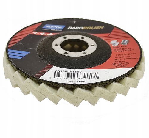 NORTON RAPID KRĄŻEK DO POLERKI FILC 115MM na Arena.pl