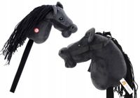 2X Konik na patyku LEAN Toys Hobby Horse Long-haired z muzyką