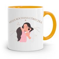 Kubek Żółty Dla Córki Moja Kochana Córeczka Z Nadrukiem Ze Zdjęciem