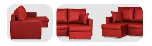 Narożnik rozkładany z funkcją spania ekoskóra Varius rogówka Family Meble na Arena.pl