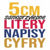 LITERY CYFRY SAMOPRZYLEPNE naklejki REKLAMA - 5cm