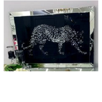 Lustrzany obraz z kryształkami Glamour Puma 90x60