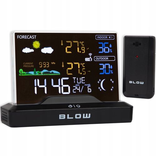 STACJA POGODY METEO BEZPRZEWODOWA POGODOWA TERMOMETR HIGROMETR na Arena.pl