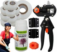 Profesjonalny Sekator Nożycowy do Szczepienia Okulizacji Drzewek Taśma Maść