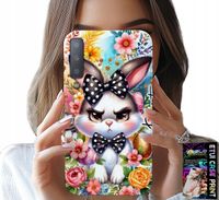 ETUI DO SAMSUNG A7 2018 - KRÓLIK WIELKANOCNY, ZAJĄC, JAJKA + SZKŁO
