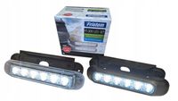 LAMPY Światła do jazdy dziennej LED Homologacja E9 12/24V 2 x 3W FT-300