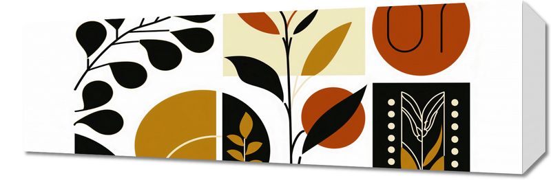 Obraz 60x20cm Kolaż Botaniczny zdjęcie 1