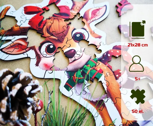 Świąteczne puzzle dla dzieci - Alexander Milliwood Renifer 50 elementów na Arena.pl