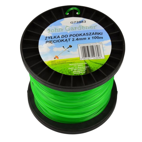 ŻYŁKA TNĄCA DO KOS I PODKASZAREK 2,4 MM 100 MB JG G73983 PIĘCIOKĄT zdjęcie 1