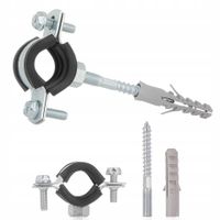 obejma metalowa z gumą do rur 1/2" 20-25mm