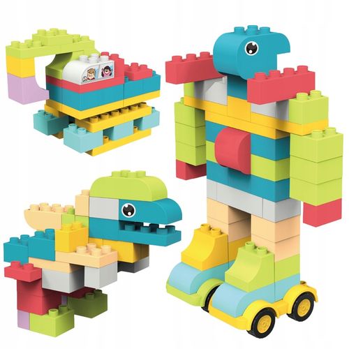 KLOCKI budowlane konstrukcyjne DUŻE ELEMENTY podwozia Zestaw XXL 86 el. na Arena.pl