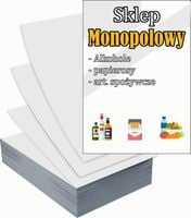 Ulotki A4 reklamowe firmowe 100szt różne wzory do wyboru SKLEP MONOPOLOWY