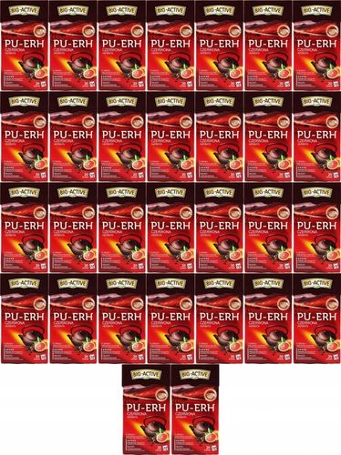 BIG ACTIVE HERBATA CZERWONA PU-ERH GREJPFRUT 20szt x36 na Arena.pl