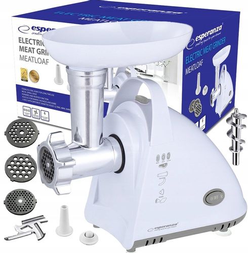 ELEKTRYCZNA MASZYNKA DO MIELENIA MIĘSA MOCNA 2000W 3 SITA DYSZA DO KIEŁBASY na Arena.pl