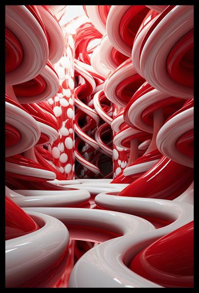 Plakat 40x60cm Czerwone Wiry zdjęcie 2