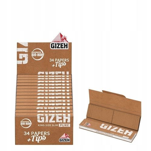 bibułka gizeh king size slim pure + filterki na Arena.pl