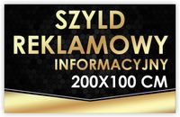 Tablica reklamowa SZYLD REKLAMOWY reklama firmowa z PROJEKTEM 200x100 cm
