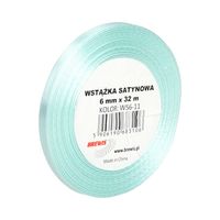 WSTĄŻKA SATYNOWA 6MM X 32M WS6-11 BREWIS JASNONIEBIESKA