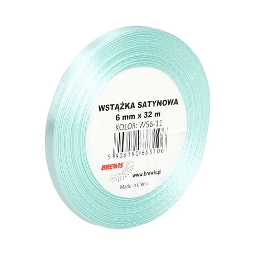 WSTĄŻKA SATYNOWA 6MM X 32M WS6-11 BREWIS JASNONIEBIESKA na Arena.pl