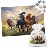 PUZZLE TRADYCYJNE - KOŃ KONIE JAZDA KONNA HOBBY HORSE - 252EL