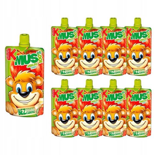 Kubuś Mus 100% jabłko banan 100 g x 8 sztuk na Arena.pl