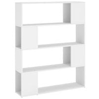 Regał na książki/przegroda, biały, 100x24x124 cm