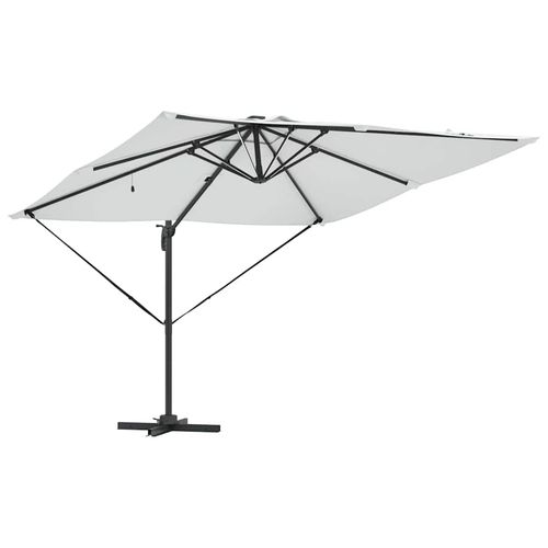 Parasol plażowy piaskowy 286 x 285 x 270 cm Aluminium na Arena.pl