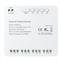 Avatto WSMD-4 250V Inteligentny Czterokanałowy Moduł Przełącznika DIY