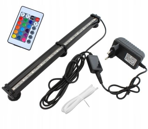 OŚWIETLENIE LED RGB LAMPKA AKWARIOWA LAMPA DO AKWARIUM 15 DIOD 4W 230V ZD87 na Arena.pl