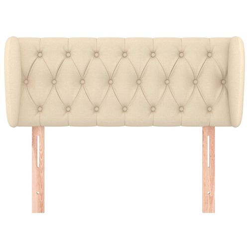 Zagłówek uszak, kremowy, 93x23x78/88 cm, tkanina na Arena.pl