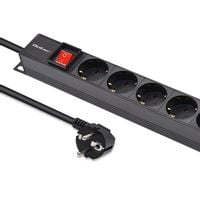 Qoltec Aluminiowa Listwa zasilająca PDU do RACK 16A 16xSCHUKO Pionowa 1.8m