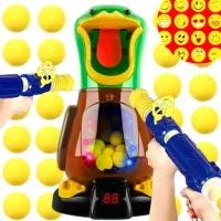 GŁODNA KACZKA STRZELANIE DO CELU 2 PISTOLETY I KULKI ZABAWKA GRA DLA DZIECI