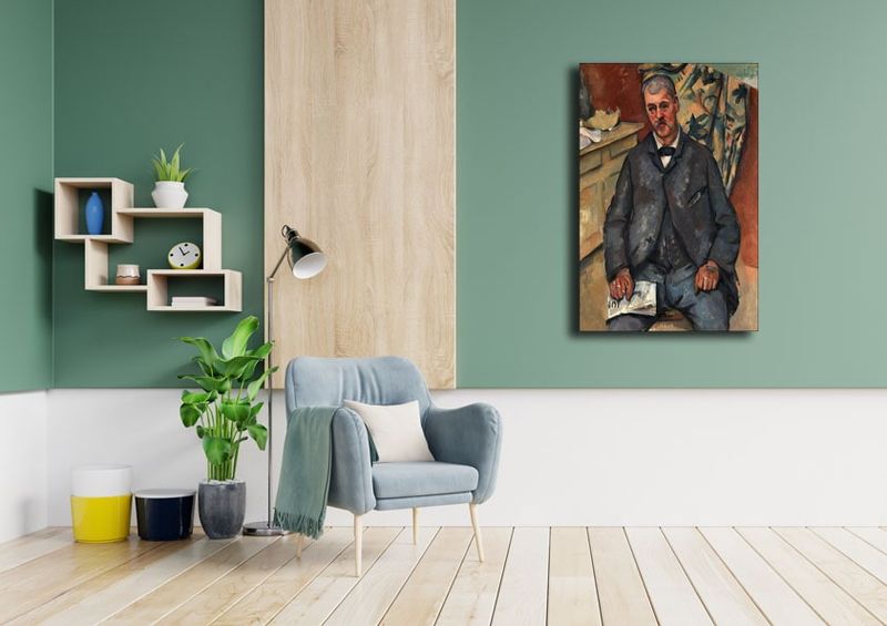 Seated Man, Paul Cezanne – obraz na płótnie 40x50 cm zdjęcie 2