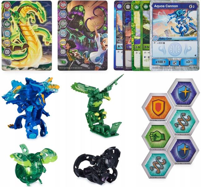 ZESTAW BAKUGAN LEGENDS BATTLE 5 FIGUREK KARTY zdjęcie 2