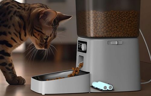 Oneisall Automatyczny Dozownik Miska Karmy Dla Psa Kota Biały 1.2 Podajnik na Arena.pl